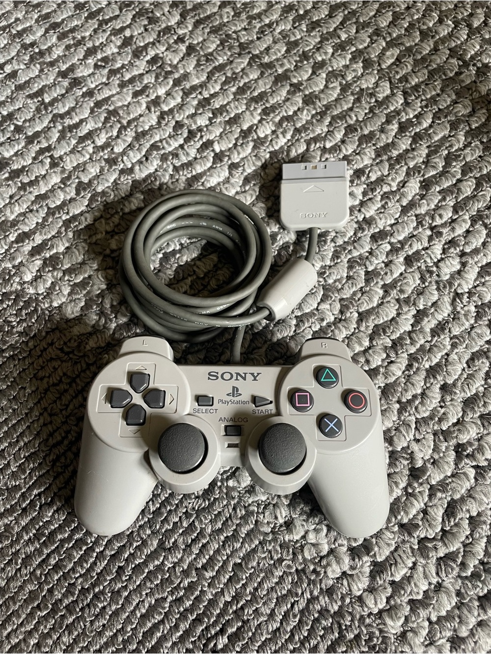 Sony Dual Analog Wired PlayStation Controller - Light Gray